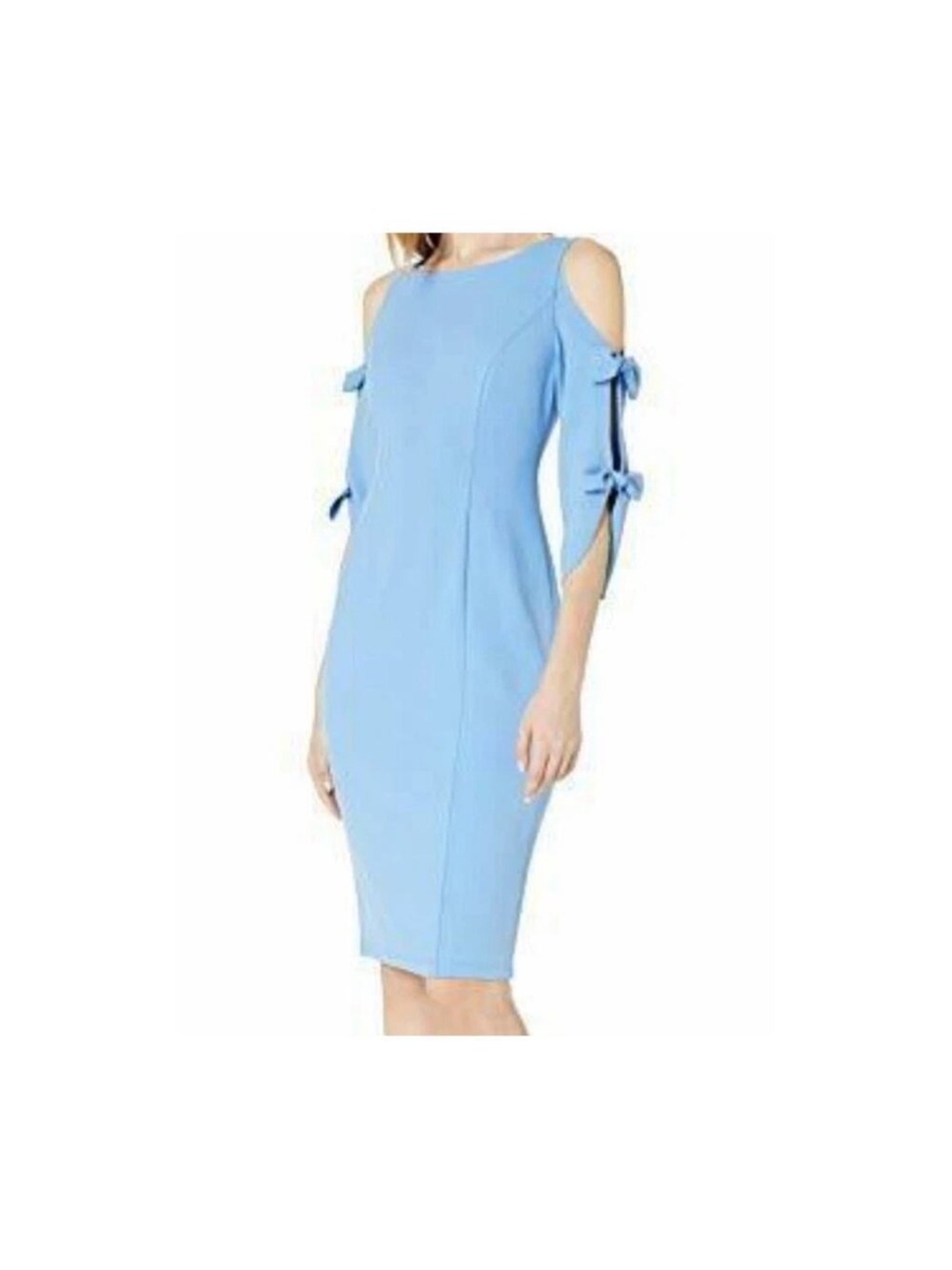 Donna Morgan Cold Shoulder Bow Sleeve Sheath Dress – Size 4
